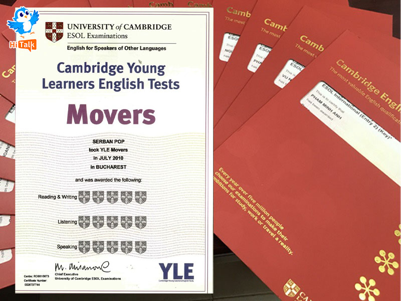 Chứng chỉ Cambridge Movers 