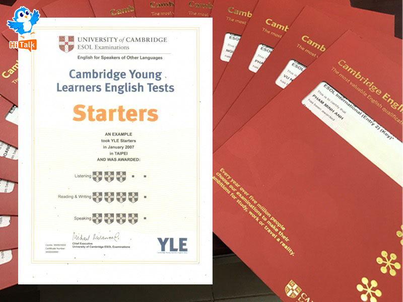Chứng chỉ tiếng Anh cho học sinh cấp 1 - Cambridge Starters