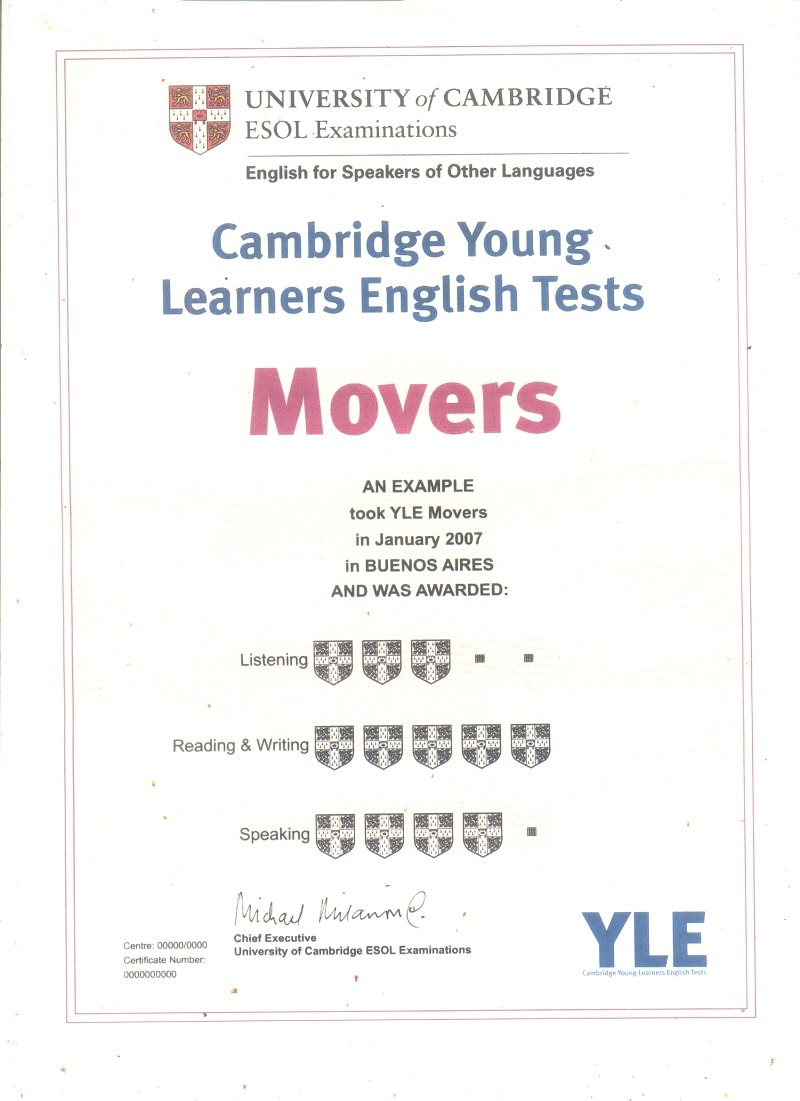 Chứng chỉ Tiếng Anh quốc tế cho trẻ tiểu học Cambridge Movers
