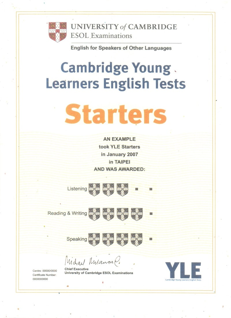 Chứng chỉ Tiếng Anh quốc tế cho trẻ tiểu học Cambridge Starters