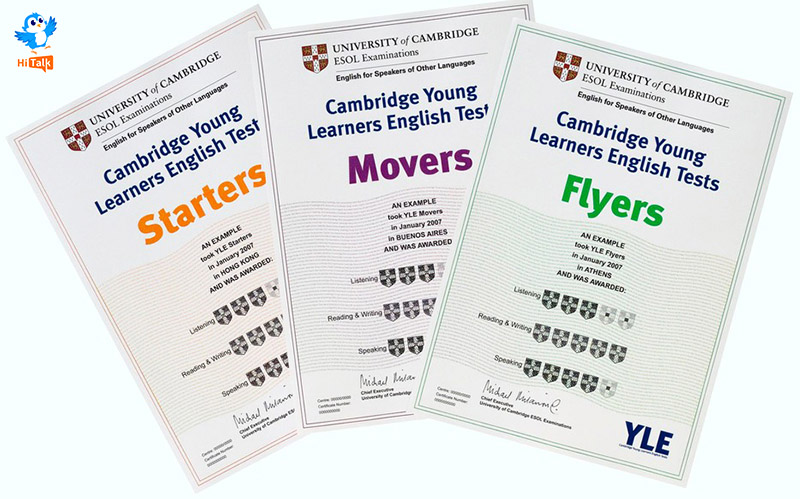 Chứng chỉ Tiếng Anh Cambridge Starters, Movers, Flyers