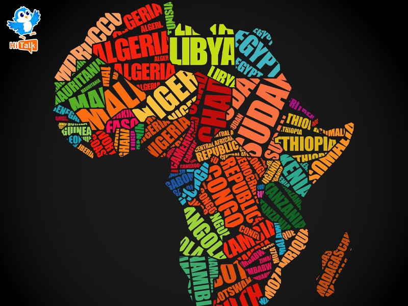 Các quốc gia châu Phi trong Tiếng Anh